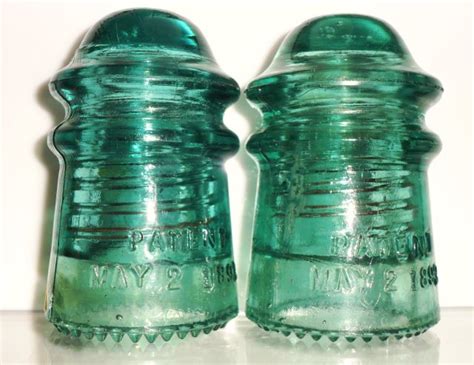 Hemingray No 9 Patent May 2 1893 Glass Telephone Insulatorglass Bottle Marks