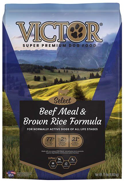 Unsure of who to put your coin behind? Victor Select Beef Meal & Brown Rice Dry Dog Food, 15-lb ...