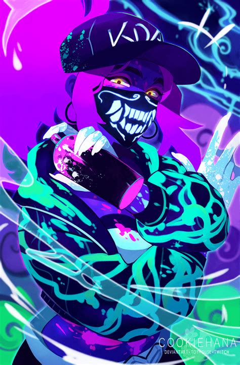 Kda Akali Neon Wallpapers Wallpaper Cave