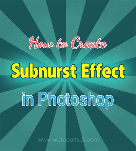 How To Create Sunburst Effect Photoshop Tutorial