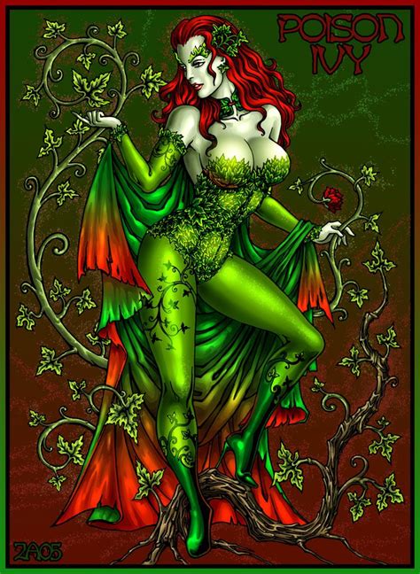 Poison Ivy Color By Candra On Deviantart Poison Ivy Poison Ivy Dc