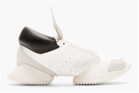 Ugly Shoes Rick Owens X Adidas White Leather Island Sole Sneakers
