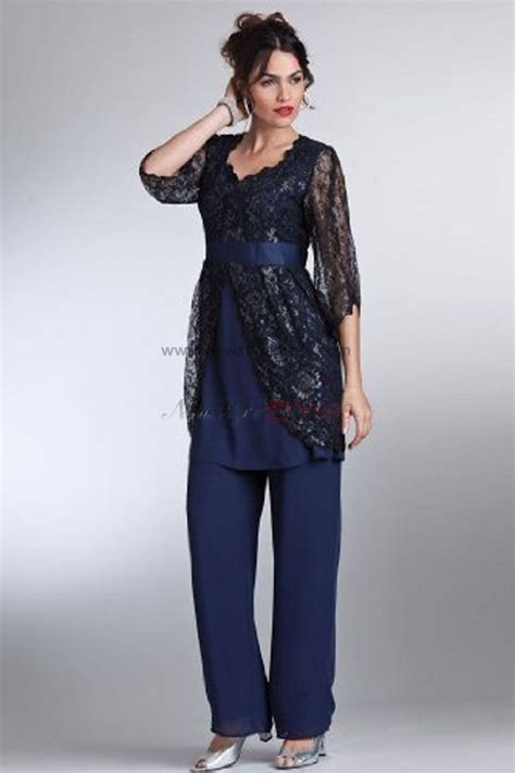 Royal Blue Cheap Mother Of The Bride Pant Suits With Lace Jacket Three