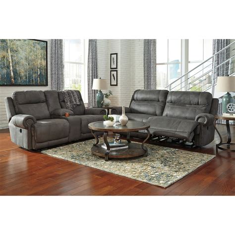 Signature Design By Ashley Austere Reclining Sofa And