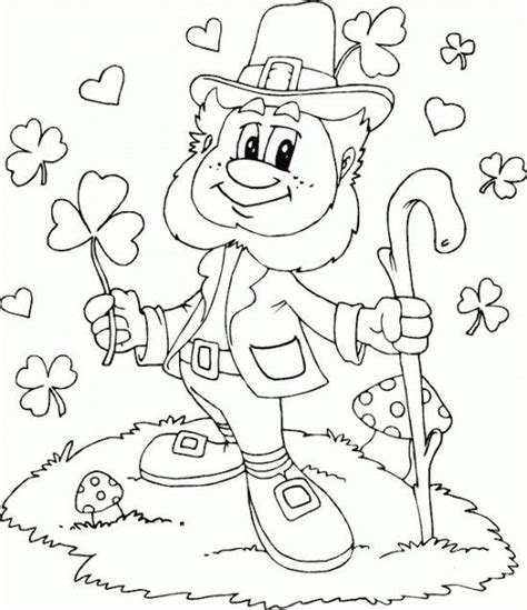 Leprechaun st patricks day colouring pages. Free Irish Coloring Pages - Learning How to Read