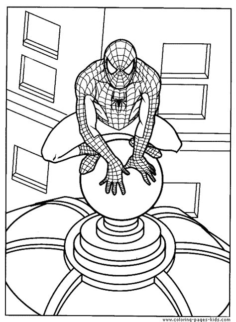 Spider-Man Free Coloring Sheet - Spider-Man