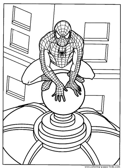 Spider-Man color page - Cartoon Color Pages - printable cartoon ...