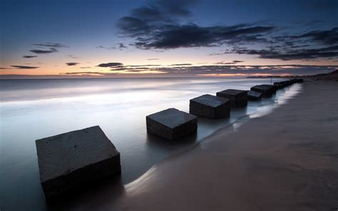England Blyth Beaches Water Landscapes Bay Sea