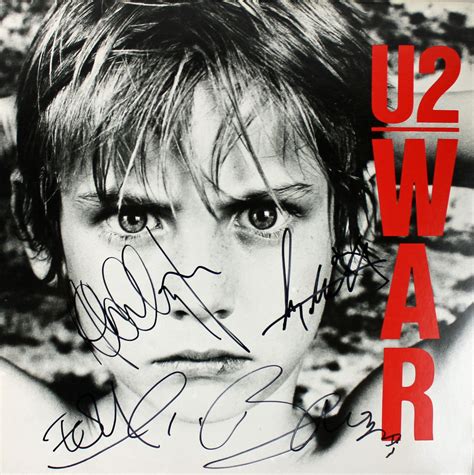 Lot Detail - U2 Rare Group Signed "War" Record Album (PSA/DNA)