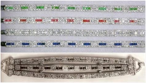 The Queen Mothers Cartier Bracelet Quintet And Bandeau This Set Of
