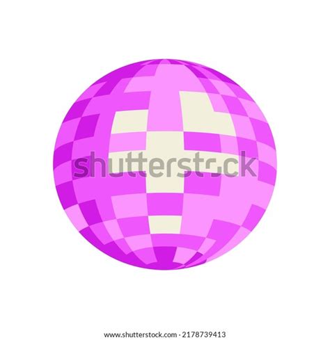 Pink Disco Ball Vector Flat Illustration Stock Vector Royalty Free