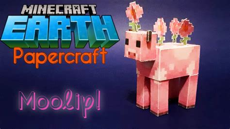 How To Make A Papercraft Moolip Minecraft Earth Youtube