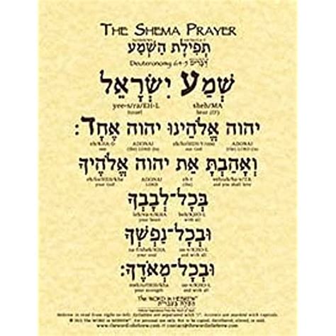 Shema Prayer English Printable