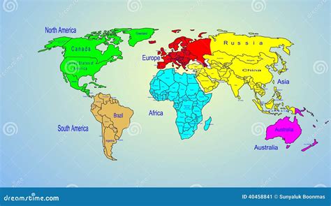Mapas De Los Continentes Con Paises Para Descargar E Imprimir Continents Continents