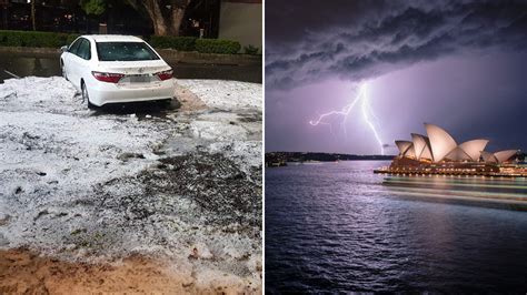 Sydney Thunderstorm Streets Blanketed In Hail