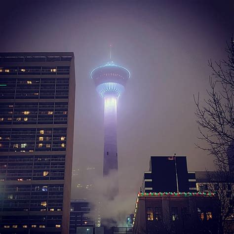 Eerie View Of The Calgary Tower Calgary