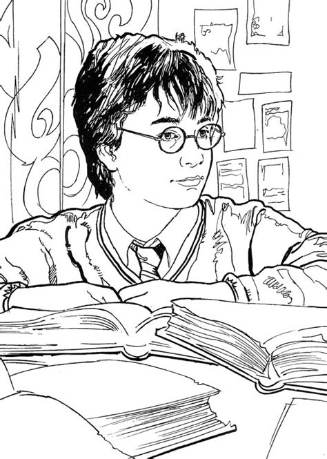 Kidsnfun Kleurplaat Harry Potter 2 Harry Potter
