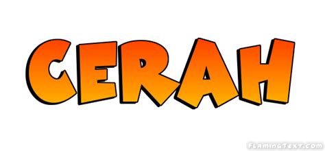 Cerah Logo | Free Name Design Tool from Flaming Text