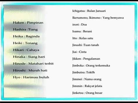 Dengan harapan kumpulan nama bayi perempuan islami disini dapat membantu para orang tua yang masih kesusahan merangkai nama dari islam untuk bayi perempuan. nama anak laki laki jepang lengkap - YouTube