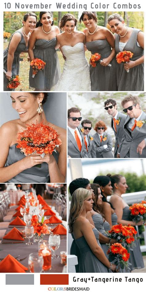 10 Gorgeous November Wedding Color Palettes In 2018 Colorsbridesmaid