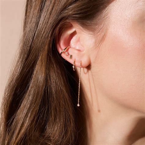 Multiple Ear Piercing Earrings Stone And Strand