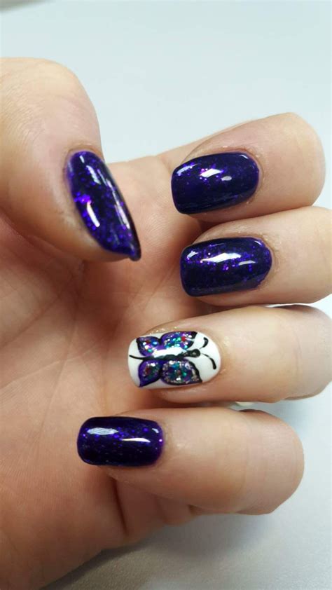 Brilliance Purple And Butterfly Bluesky Gel Polish Fancy Nails