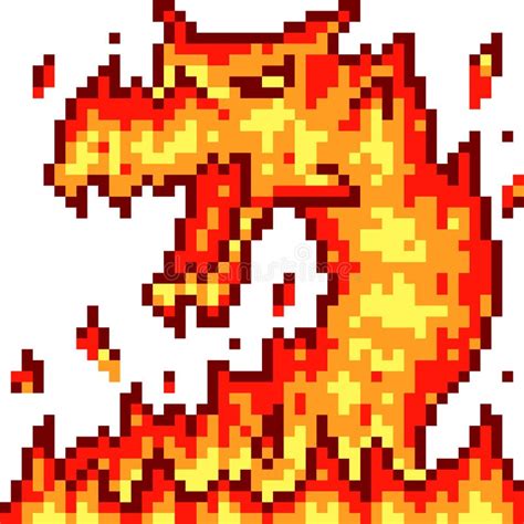 Pixel Art With Grid Dragon It Is A Very Clean Transparent Background