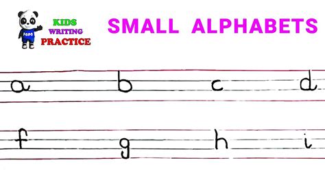 How To Write Small Alphabet Letters A To Z Kids Writing Practice