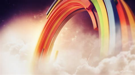 3d Rainbow Clouds Wallpapers Hd Wallpapers Id 21408