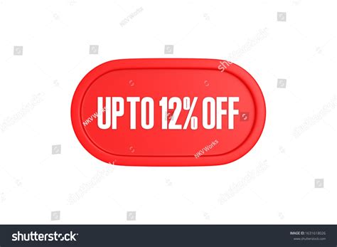 12 Percent Off 3d Sign Red Stock Illustration 1631618026 Shutterstock
