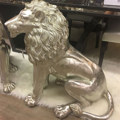 Sculptures offer a way for people to make a bold statement about things that are close to their hearts. Left Facing Large Lion Decoration Ornament Home Decor ...