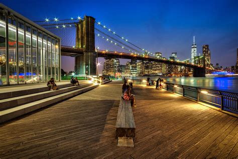 Boardwalk View At Brooklyn Bridge Park Photograph By Daniel Portalatin