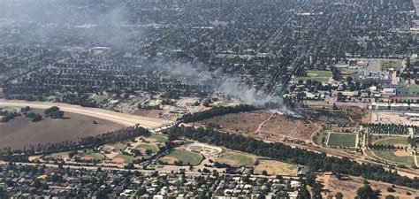 Brush Fire Breaks Out In Sepulveda Basin Area