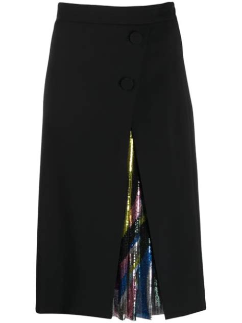 Emilio Pucci Sequin Pleat Detail Skirt Farfetch