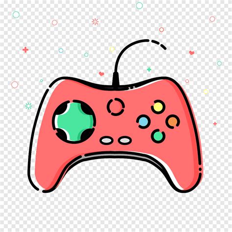 Pink And Black Game Controller Illustration Video Game Gamepad