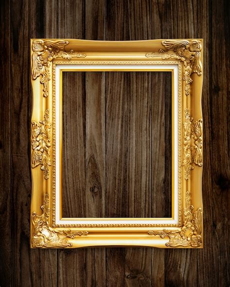 Premium Psd Gold Picture Frame Mockup