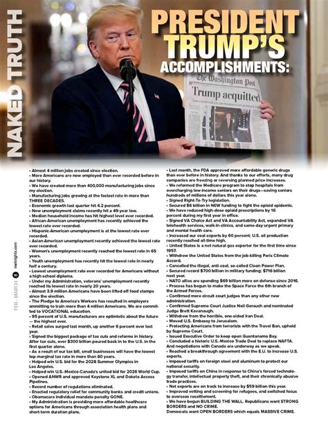 President Trump’s Accomplishments Mn Magazine