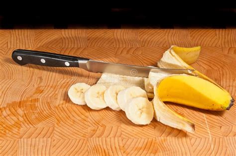Single Freshly Picked Sliced Banana Stock Photo Image Of Horizontal