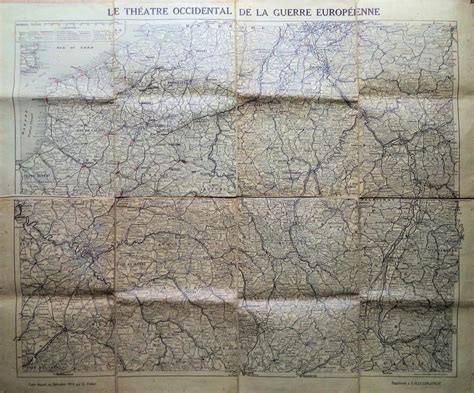Cartografia SÉc Xx Peltier 1ª Grande Guerra Frente Ocidental 1914