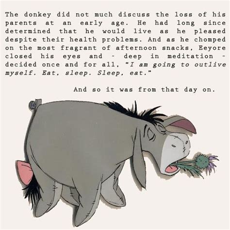 Quite possibly the worlds most recognizable pessimistic grey donkey, these eeyore quotes illustrate just how sad, and snarky he is. Eeyore + Sartre | Eeyore quotes, Eeyore images, Eeyore ...