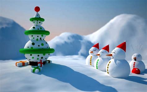 Free Download Christmas Snowman Pc 3d Wallpaper Hd Wallpaper 1024x640