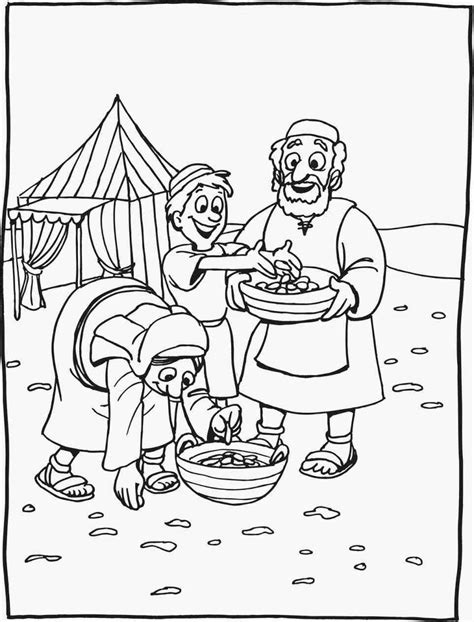 Free printable quail coloring pages. Manna And Quail Coloring Page | Web ... | Kwartels