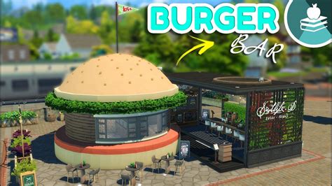 I Built A Burger Bar 🍔 With Rounded Walls Sims 4 Round Wall Build Nocc