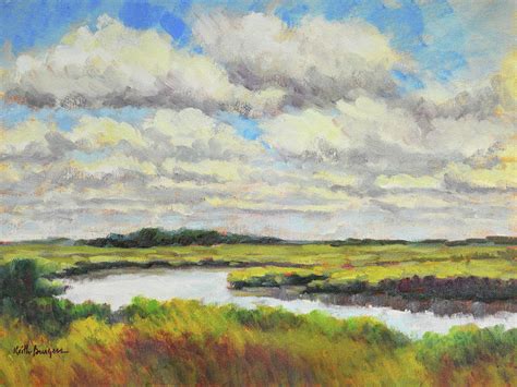 Summer Marsh Study Painting By Keith Burgess