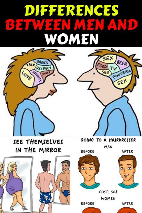 Differences Between Men And Women Funny Photos Hilarious Human Body Facts
