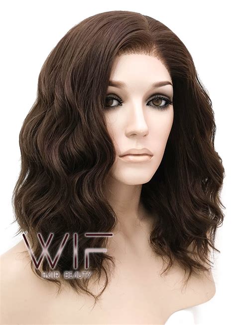 Brunette Wavy Lace Front Synthetic Wig LW407 Wigs Synthetic Wigs