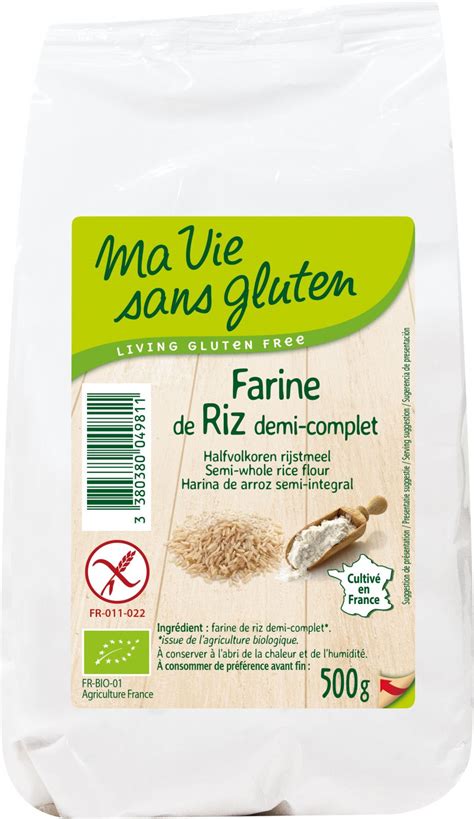 Comment Peser 500 G De Farine Sans Balance - Ma vie sans gluten - Farines - Farine de riz demi-complète 500 g - Ma