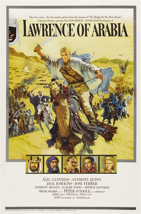 Thomas edward lawrence, more popularly known as lawrence of arabia, is remembered today more for his immortalization on stage and screen rather than for his dramatic exploits in the middle east during the first world war. 1962 Lawrence of Arabia Poster $14,340