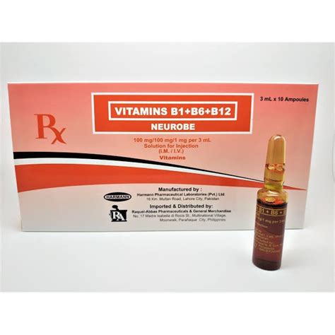 Neurobe Vitamin B1 B6 B12 Vitamin B Complex Glutathione Philippines