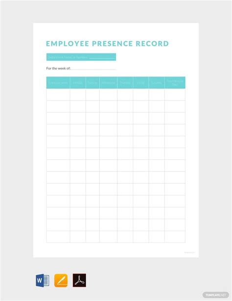 Employee Record Sheet Templates Documents Design Free Download